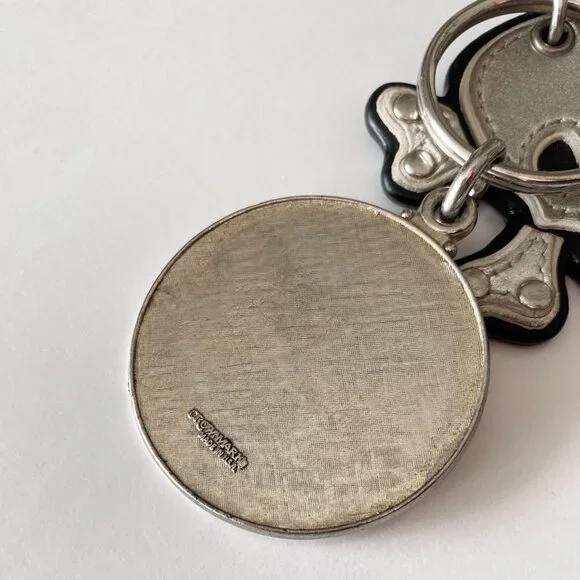 Coach Leather Skull & Crossbones Keyfob Bag Charm & Las Vegas Raiders Crownmark - Picture 6 of 7